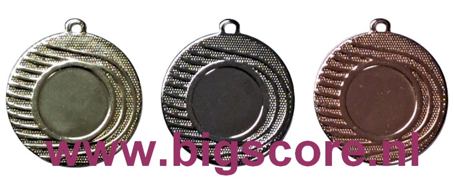 DI5001 Medaille goud-zilver-brons Ø 50 mm compleet